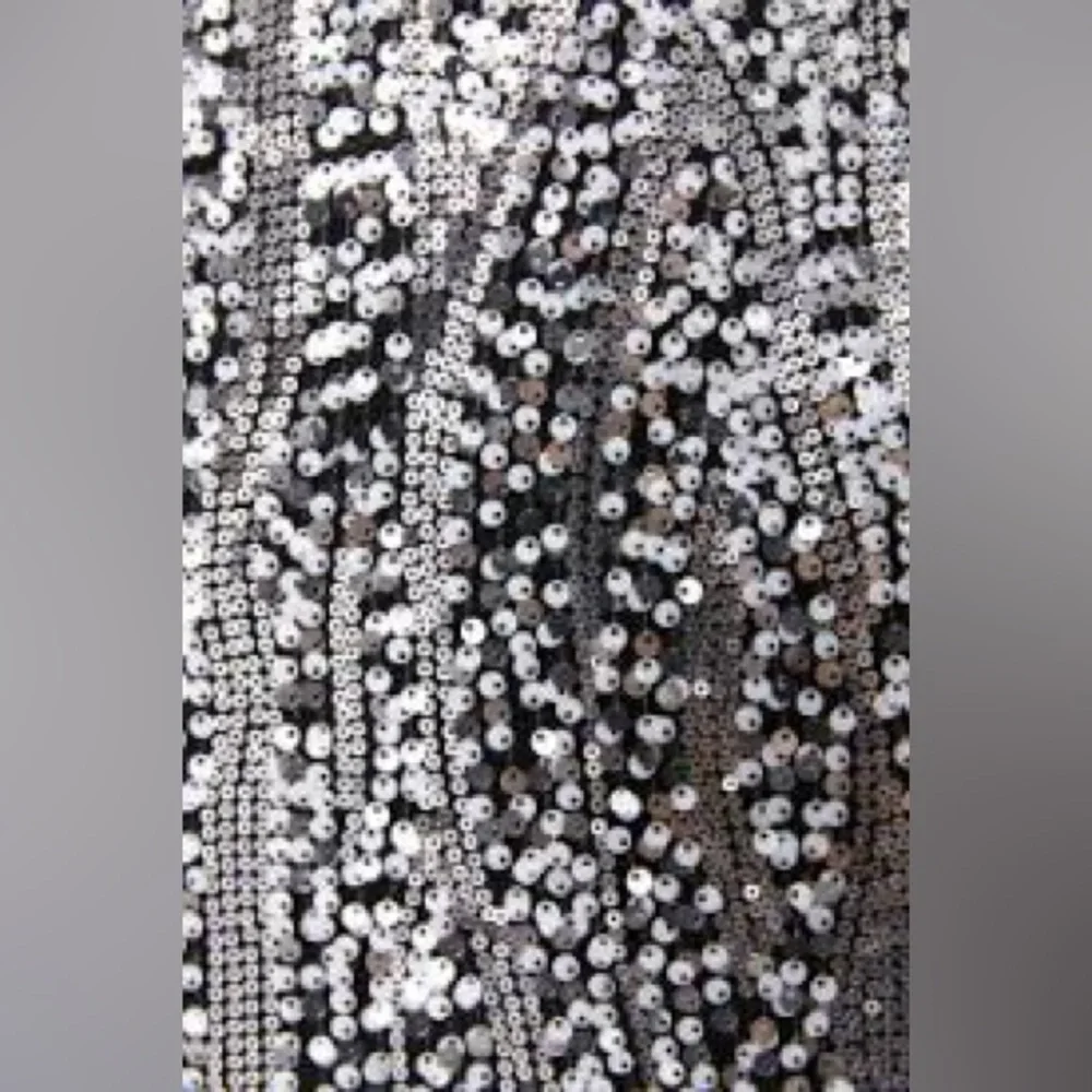 Zara White & Silver💎💎💎 Sequin Belted Mini Dress - Sz Large - NWT SALE - Picture 4 of 11